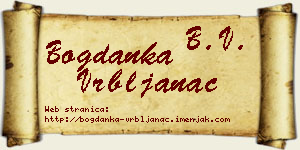 Bogdanka Vrbljanac vizit kartica